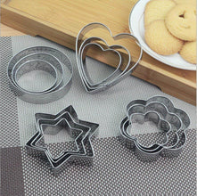 Cookie Cutter Stainless Steel Cookie Cutter with Shape Heart Round Star and Flower (12 Pieces) - dailyneed.life