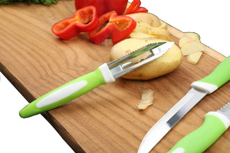 Stainless Steel Knife & Peeler Set with Stand - 6 Pcs - dailyneed.life