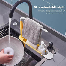Telescopic Sink Storage Rack Material Kitchen Rag Rack Dishwashing Organizer Shelf Drain Basket Pp Under Sink Organizers ( Mic Color 1 Pc) - dailyneed.life