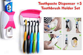 Toothpaste Dispenser & Tooth Brush with Toothbrush - dailyneed.life