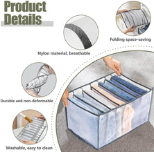 7 Grid Clothes Organizer for Wardrobe Storage - dailyneed.life