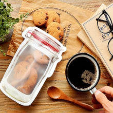 Reusable Airtight Seal Plastic Food Storage Mason Jar Zipper (500ml) - dailyneed.life