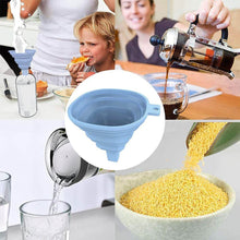 Flexible Silicone Foldable Kitchen Funnel for Liquid / Powder Transfer Hopper Food (Small) - dailyneed.life