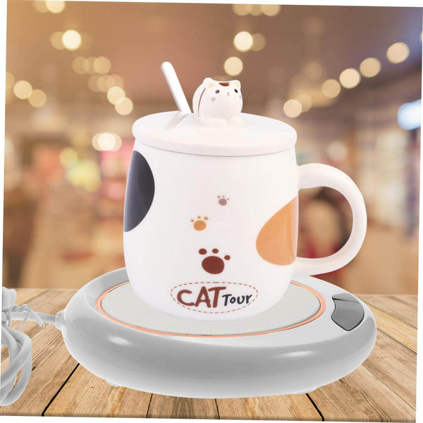 USB Warm Coaster Heated Coffee Mug Portable Office Desk Portable Cup, Heater Coffee Mug Warmer Electric Cup Warmer (1 Pc) - dailyneed.life