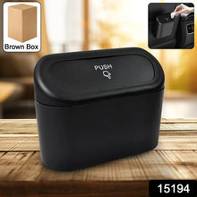 Plastic Mini Car Trash Can / Bin with Lid (1 Pc / With Brown Box) - dailyneed.life