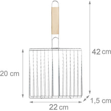 Kitchen Square Roaster Grill Barbecue Grill with Wooden Handle - dailyneed.life