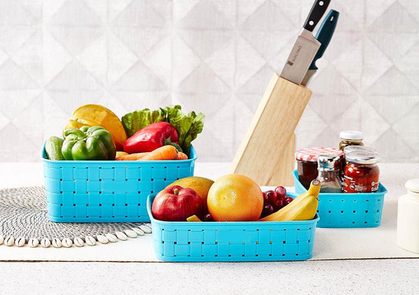 Smart Baskets for Storage(Set of 3) Sky Blue - dailyneed.life