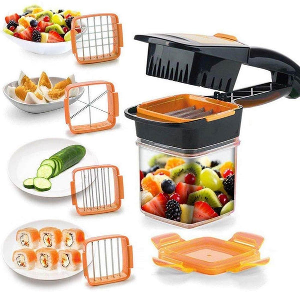 Premium Vegetable Dicer Multi Chopper Set 5 in 1 Cutting Blades - dailyneed.life