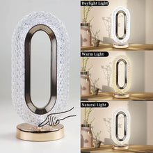 Touch Control Crystal Table Desk Lamp, 3-Way Dimmable Light, USB Rechargeable Crystal Diamond Table Lamp, Exquisite Night Stand Light Lamp Beside Lamp for Bedroom Living Room, Decorative Desk Lamp, Diwali - dailyneed.life