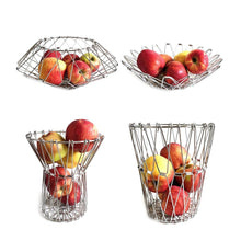 Multipurpose Fruit Basket Stainless Steel Wire Bowl Foldable Basket for Vegetable / Fruits / Dining - dailyneed.life