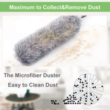 Microfiber Dusters for Cleaning, Telescoping Feather Duster with 100 inches Extendable Handle Pole, Dusting Cleaning Tools for Cleaning High Ceiling, Ceiling Fan, Blinds, Cobwebs, Furniture, Cars - dailyneed.life