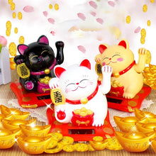 Solar Powered Happy Cat Beautiful with Arm Waves Wealth Cat (1 Pc / Mix Color) - dailyneed.life