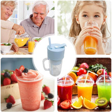 2 In1 Portable Crusher Juicer With Handle & Straw for Smoothie Sipper USB Rechargeable (340 ml) 6 Stainless Steel Blades Compact Juicer Mixer, Juicer Portable Fresh Juice Blender Portable Electric Juicer ( 340 ML ) - dailyneed.life