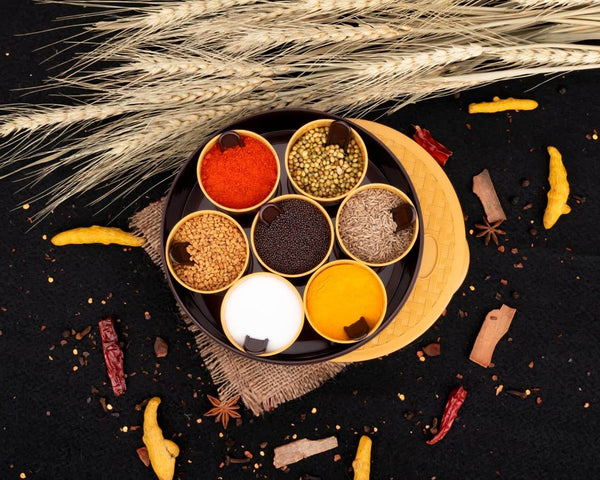 Round Plastic Masala Spice Box - dailyneed.life
