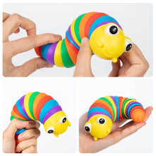 3D Rainbow Color Plastic Slug Fidget Toys, Stress Relieving Toy, Sensory Slug Toy for Boys and Girls, Finger slug Toy, for Autistic, Caterpillar Fidget Toys Stress Relief Gifts for Toddlers Kids Adults (1 Pc) - dailyneed.life