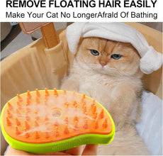 3-in-1 Cat Steamy Brush – Self-Cleaning Pet Grooming & Hair Removal Comb - dailyneed.life