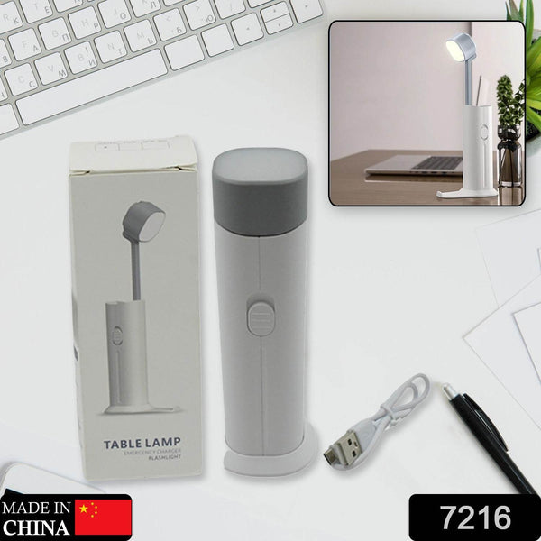 4 in 1 Creative desk Lamp, Rechargeable LED Table Flashlight Eye Protection Table Lamp Power Bank Handheld Desk Night Lamp Portable Torch Light with Adjustable Light Head for Home Kids Room Bedroom Office - dailyneed.life