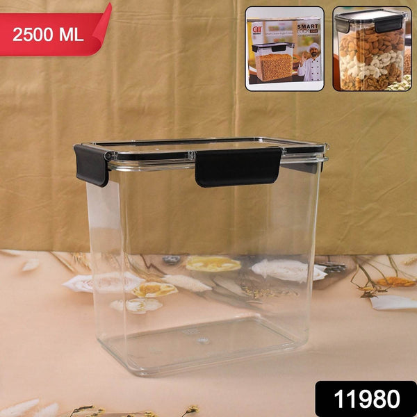 Food Storage Container Airtight Plastic Container with Easy Snap Lids (2500ml / 1 Pc) - dailyneed.life