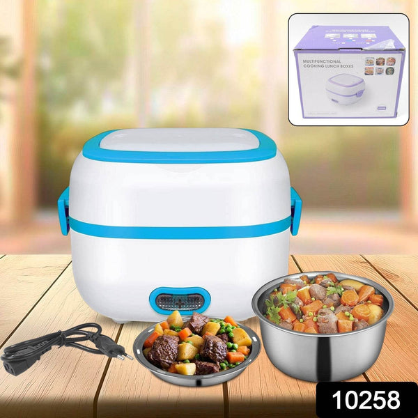 Electric Lunch Box, 3 In 1 Food Heater / Cooker / Steamer with Stainless Steel Bowls (1 Set) - dailyneed.life