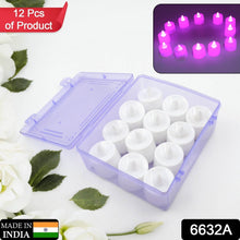 Pink Flameless LED Tealights, Smokeless Plastic Decorative Candles - Led Tea Light Candle For Home Decoration , Diwali (Pack Of 12pc) ( Diya , Divo , Diva , Deepak , Jyoti) - dailyneed.life