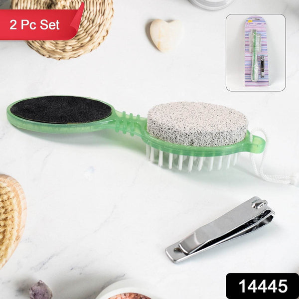5 In 1 Pedicure Tool Pedicure Brush For Feet Foot Scrubber Foot File With Nail Cutter - dailyneed.life