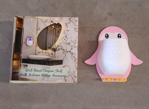 Penguin Storage Box, Adhesive Remote Case, Electric Toothbrushes Holder, Universal Controller Holder, Wall Nightstand, Office Plastic Wall Mount - dailyneed.life