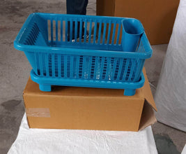 Plastic Sink Dish Drainer Drying Rack (With Brown Box) ( MOQ :- 6 Pc) - dailyneed.life