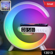 Smart Alarm Clock with G-Shape RGB Light Bluetooth Speaker, Wireless Charging (1 Pc) - dailyneed.life