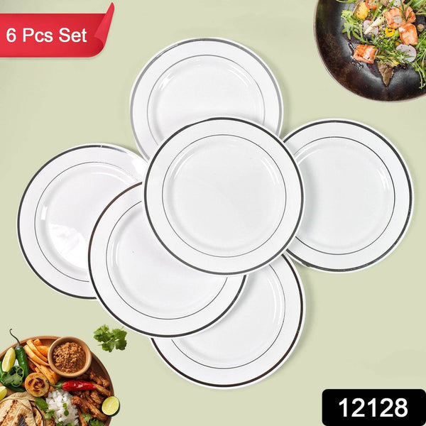 Round Plastic Dinner Plates Wedding Birthday Party Tableware Supplies (6 Pcs Set) - dailyneed.life
