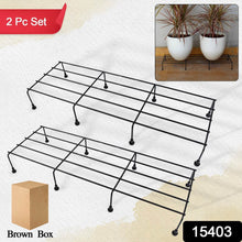 Metal Rectangle Flower plant stand for balcony (60×20 Cm / 2 Pc Set) - dailyneed.life