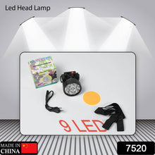 Head Lamp 9 Led Long Range Rechargeable Lamp Use For Farmers, Fishing - dailyneed.life