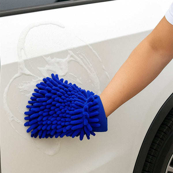 Car / Bike Cleaning Combo Microfiber Car Wash Sponge and Gloves, Automobile Cleaning Sponges, 2 Wash Towel, 1 Brush, 1 Sponge, 1 Gloves, Car Wash Cleaning Tools Kit (5 Pcs Set) - dailyneed.life