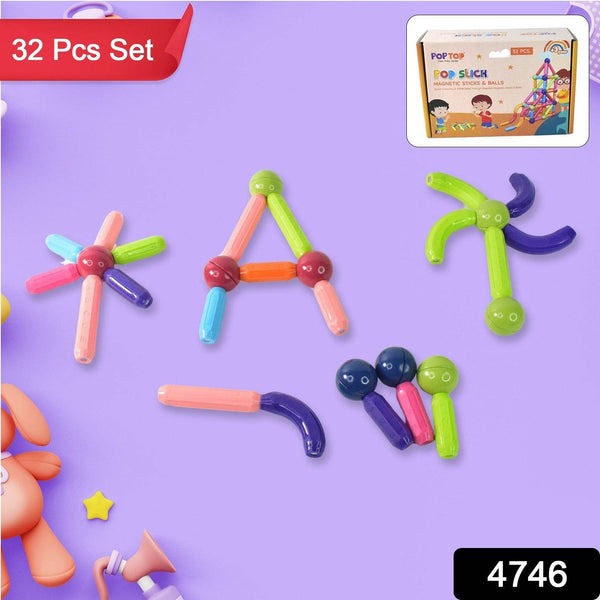Magnetic Sticks Building Blocks Learning Toy for Kids (32 Pc) - dailyneed.life