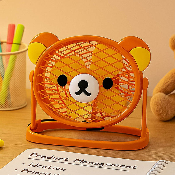 Stylish & Silent: Teddy Bear USB Fan for Any Space – Adjustable Cooling! - dailyneed.life