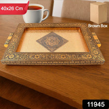 Premium Antique-Style Rajwadi Decorative Serving Tray – 40x26 cm - dailyneed.life