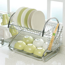 STAINLESS STEEL RECTANGLE DISH DRAINER RACK / BASKET WITH DRIP TRAY - dailyneed.life