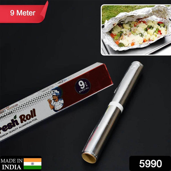 Aluminum Foil Roll Heavy Duty Non Stick Thick Aluminum Foil Sheet Baking Grilling Tool (9 Mtr) - dailyneed.life