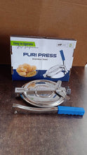 PURI PRESS MAKER - STAINLESS STEEL PURI MAKER PRESS MACHINE - ROTI CHAPATI PRESSER FOR HOME -KHAKHRA- PURI MAKER PRESS MACHINE WITH HANDLE, MANUAL PURI MAKER (MEDIUM) - dailyneed.life