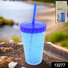 Plastic Reusable Sipper Tumbler with Lid and Straw (1 Pc / 500 ML / Mix Color / 1 Pc) - dailyneed.life