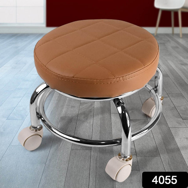 Heavy Duty Steel Base Round Rolling Stool with Wheels Pedicure Stool (1 pc) - dailyneed.life