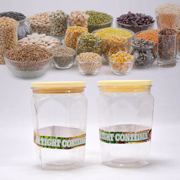 Air Tight Kitchen Storage Container for Rice | Dal | Atta, BPA-Free, Flour | Cereals | Snacks | Stackable | Modular, Round. (Approx - 1100Ml, Set of 2pcs) - dailyneed.life