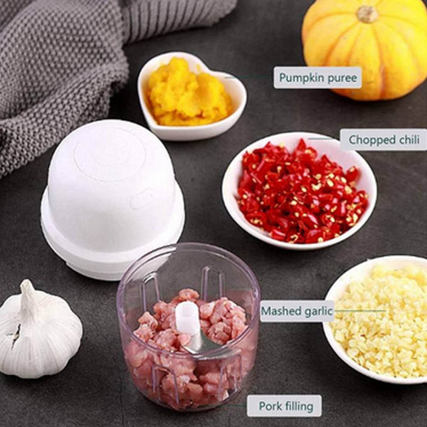 Portable USB Rechargeable Electric Chopper Fruit Vegetable Onion Chopper Garlic Chopper - dailyneed.life