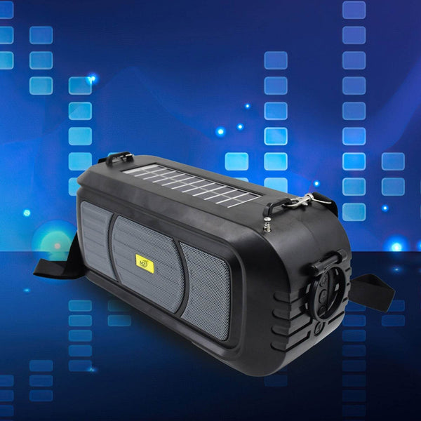 Wireless Bluetooth Speaker 5W High Bass with Wireless Mic / Microphone, LED Torch, Solar Charging, Support USB & Adjustable Strap (1 Set) - dailyneed.life