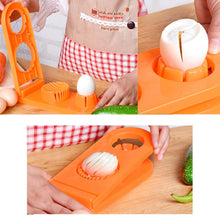 2 in 1 Double Cut Boiled Egg cutter with stainless steel wire for easy slicing of boiled eggs. - dailyneed.life