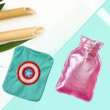 Captain America Print Small Hot Water Bag with Cover for Pain Relief - dailyneed.life