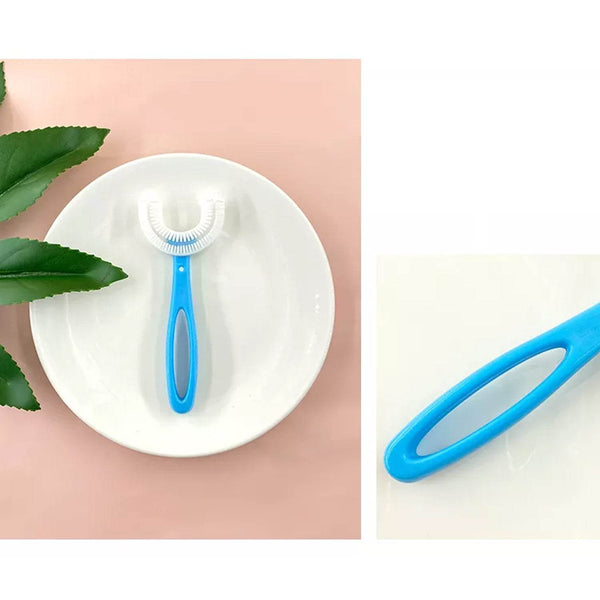 U-Shaped Toothbrush for Kids Manual Whitening Toothbrush Silicone Brush Head for Kids Children Infant Toothbrush For 2-6 Years - dailyneed.life
