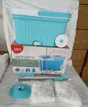 Sporty Plastic Spin Mop with Bigger Wheels and Plastic Auto Fold Handle for 360 Degree Cleaning. - dailyneed.life