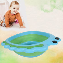 Frog Shape Foldable Baby Wash Basin, Space-Saving Lightweight Face Washing Tub (33×31cm / 1 Pc) - dailyneed.life