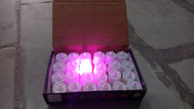 Pink Flameless LED Tealights, Smokeless Plastic Decorative Candles - Led Tea Light Candle For Home Decoration, Diwali (Pack Of 24) - dailyneed.life