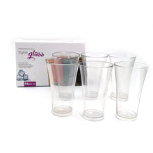 Plastic Drinking Glass Juice Glass Water Glass Set of 6 Transparent Glass - dailyneed.life